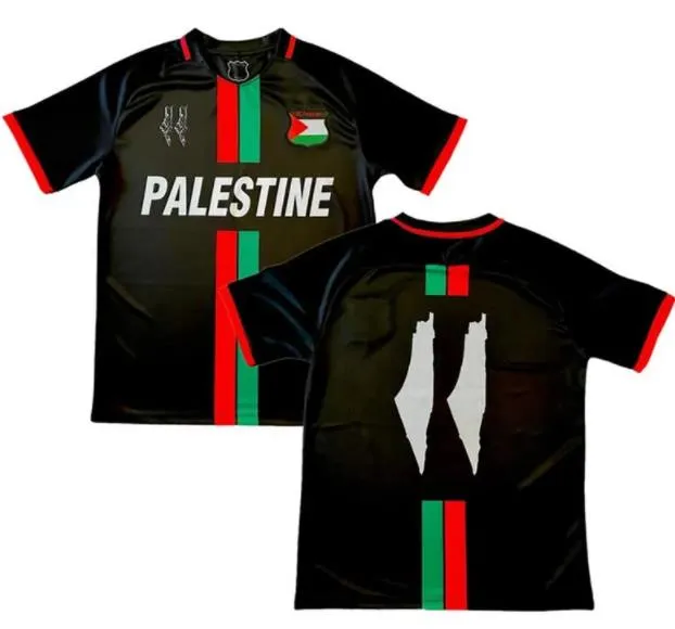 Palestine Football Jersey – Black & White Edition | Premium Supporter Kit